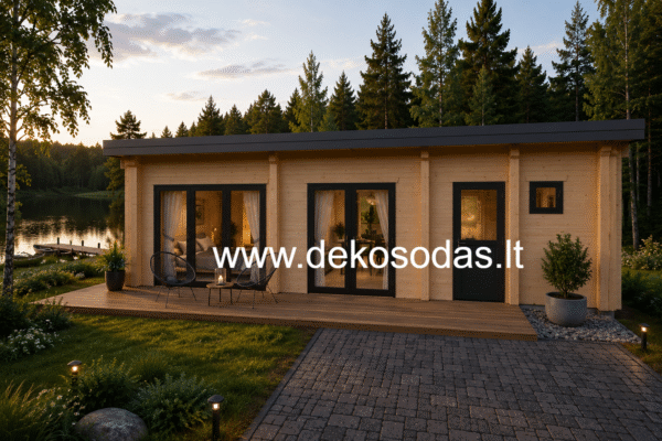Medinis namas AURORA 46,7 m² iš 44 mm sienojų