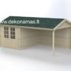 Sodo Namelis-Sandėliukas su Stogine/Pavėsine 5.8 x 3 m