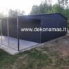 Skardinis Garažas su Pastoge (Pavėsine) Dvigubas 6x6m