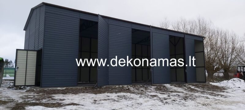 Skardinis angaras sodui, naudojamas įrankiams ir daiktams saugoti