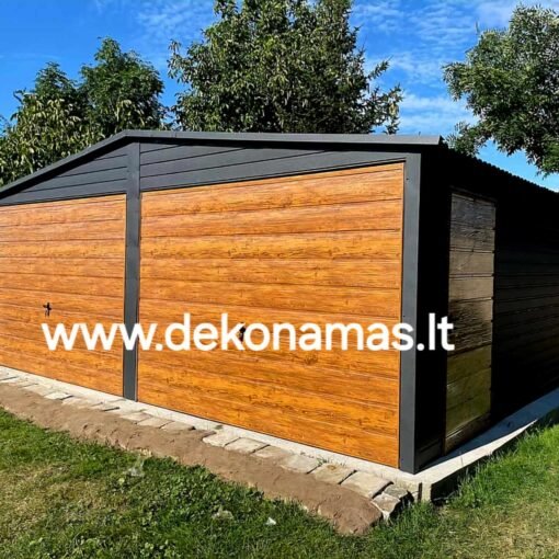 Dvivietis skardinis garažas 6x5.5 m.