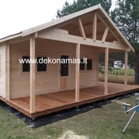Sodo namelis poilsiui su vaizdu į sodą kuriam nereikia statybos leidimo zemes ukio paskirtyje