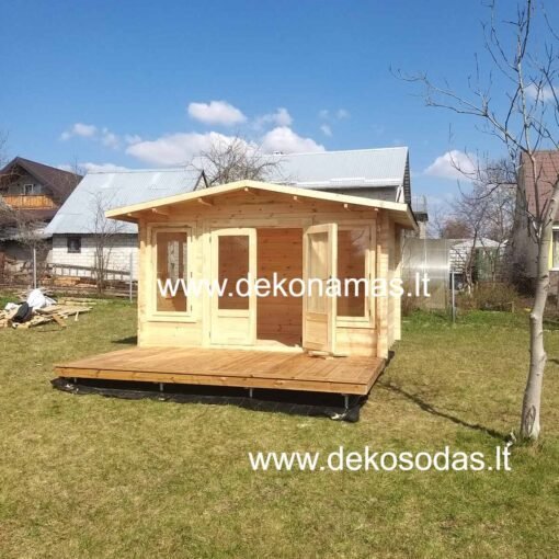 Medinis sodo namelis „Bruknė“ 4x3 m. (12 kv. m).