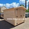 Medinis Garažas Sandėliukas Motociklui 2,5x3 m. impregnuotas