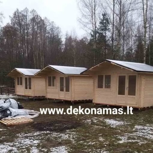 Medinis sodo namelis Magdė 4x3 m (12 kv. m)