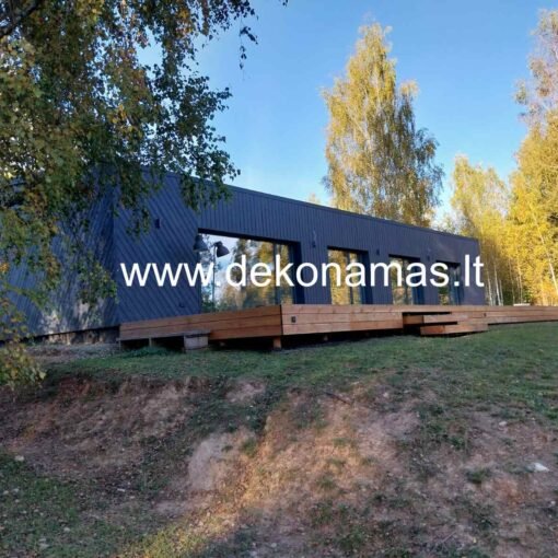 Skandinaviško Stiliaus SIP Namas Skandinavas 127,35 m² – Erdvus ir Patogus Gyvenimui
