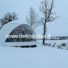 5 metrų diametro kupolas su durimis ir grindimis, tinkamas oranžerijai, sodo nameliui, pirčiai ar glamping poilsiui.