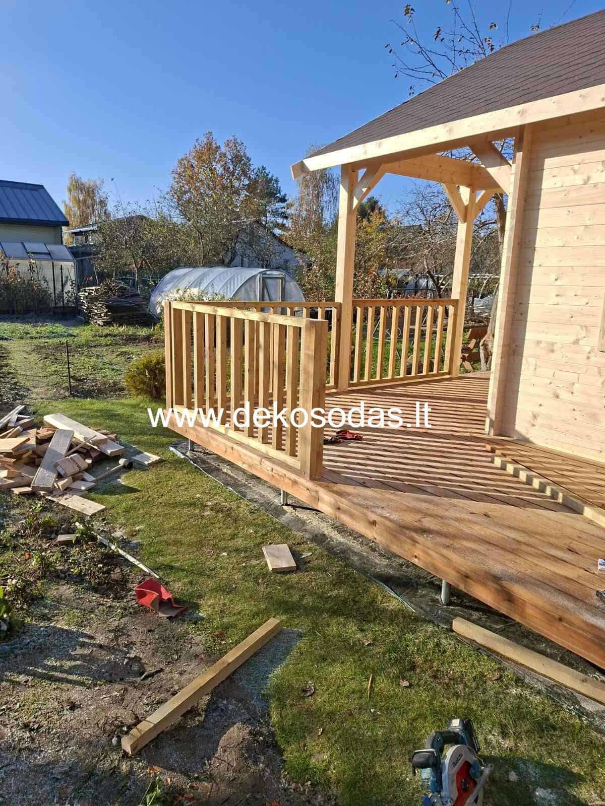 Medinis sodo namas Lora maxi 6×8 m + 2 m terasa – erdvus, aukštomis lubomis, pritaikomas pagal užsakymą - Image 19