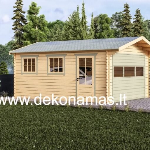 Medinis garažas 5400×4000 | Kokybiškas ir ilgaamžis sprendimas