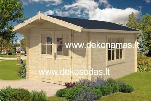 Medinis sodo namelis 3x4 m iš spygliuočių medienos