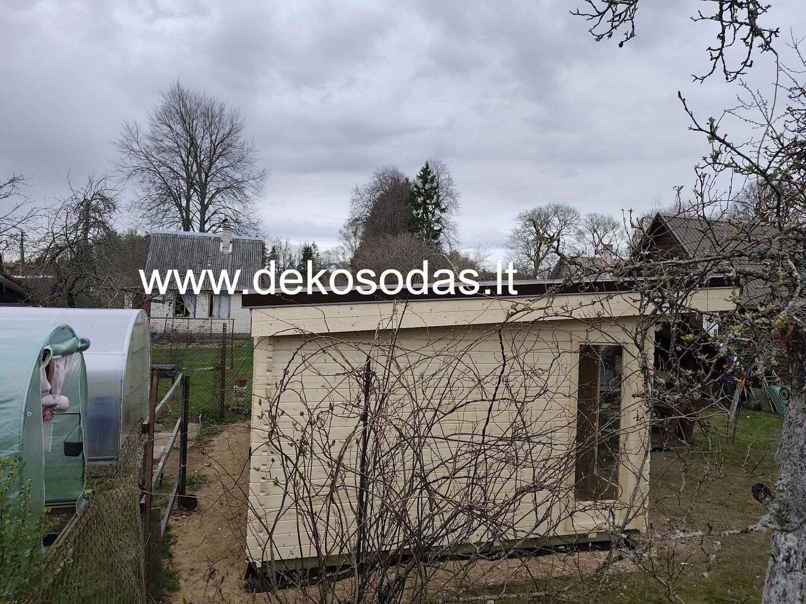 Namelis „Vitra 580“ – medinis sodo namelis su vitrininiais langais, 2 kambariais, 580 × 390 cm - Image 23