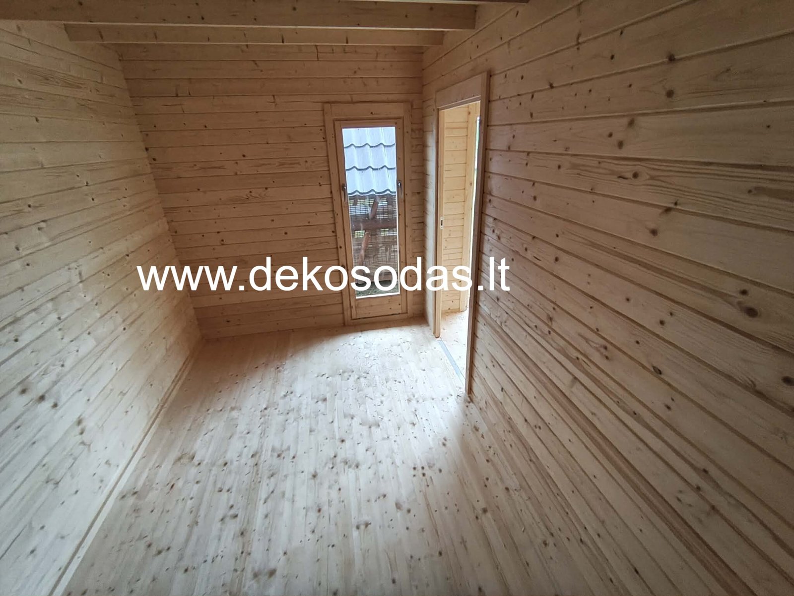 Namelis „Vitra 580“ – medinis sodo namelis su vitrininiais langais, 2 kambariais, 580 × 390 cm - Image 26