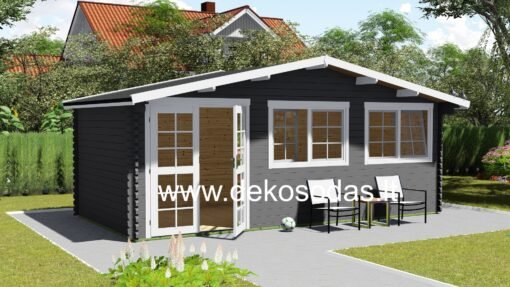 Medinis sodo namelis Valmero, 40 mm, 600 x 300 cm