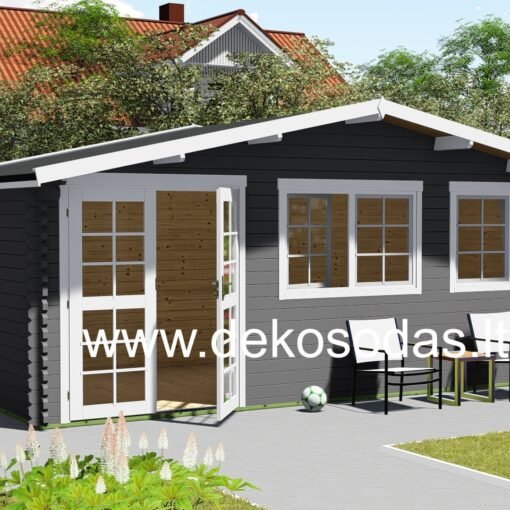 Medinis sodo namelis Valmero, 40 mm, 600 x 300 cm