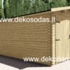 Medinis garažas „Drevis“ 330x510 cm (28 mm) – tvirtas sprendimas be leidimo