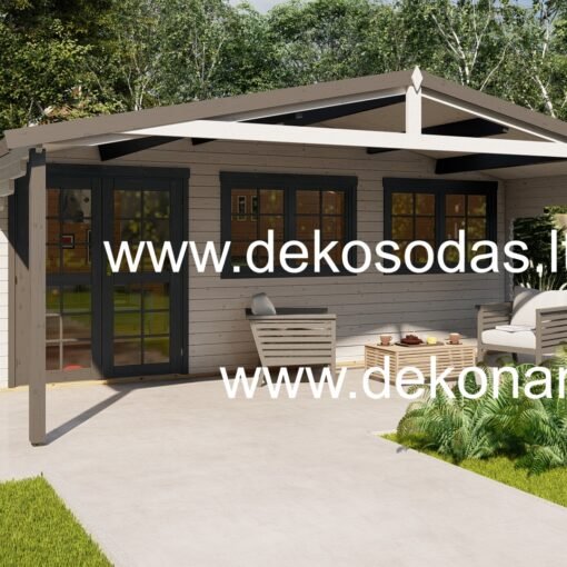 Medinis sodo namelis „Ardeno Plus“ 6×4 m (40 mm)