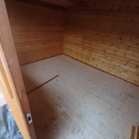 Medinis sandėliukas 4x3 m. impregnuotas