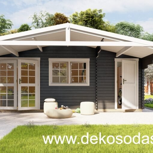 Medinis sodo namelis TERRADO 6×4 m iš 40 mm medienos