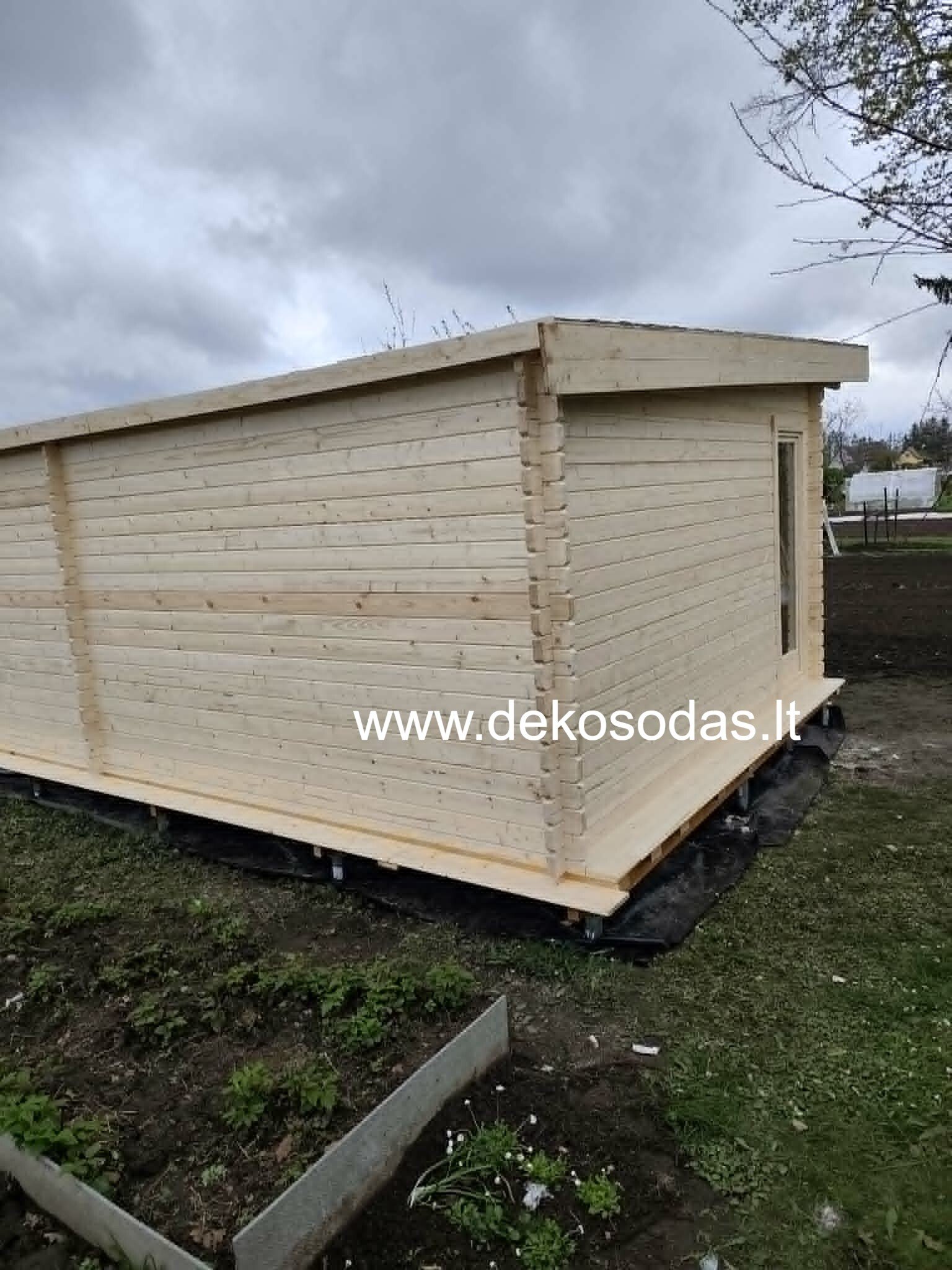 MEDINIS SODO NAMAS „MINDREN“ – 580×390 cm, 40 mm, su dviejomis patalpomis