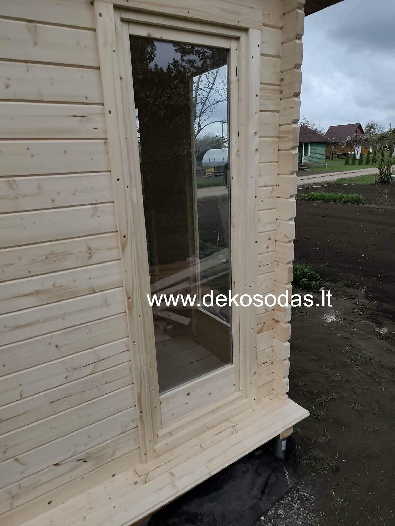 MEDINIS SODO NAMAS „MINDREN“ – 580×390 cm, 40 mm, su dviejomis patalpomis