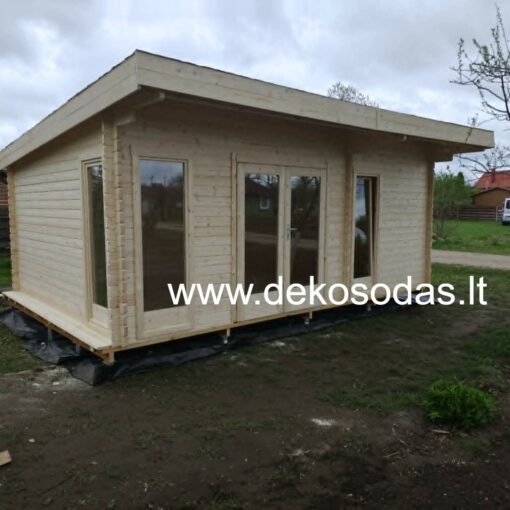 MEDINIS SODO NAMAS „MINDREN“ – 580×390 cm, 40 mm, su dviejomis patalpomis