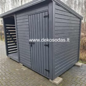 Medinė malkinė–sandėliukas 3.5×2 m