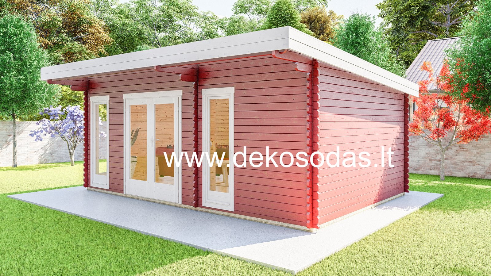 MEDINIS SODO NAMAS „MINDREN“ – 580×390 cm, 40 mm, su dviejomis patalpomis - Image 11