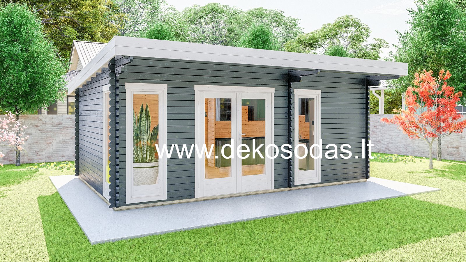 MEDINIS SODO NAMAS „MINDREN“ – 580×390 cm, 40 mm, su dviejomis patalpomis - Image 6