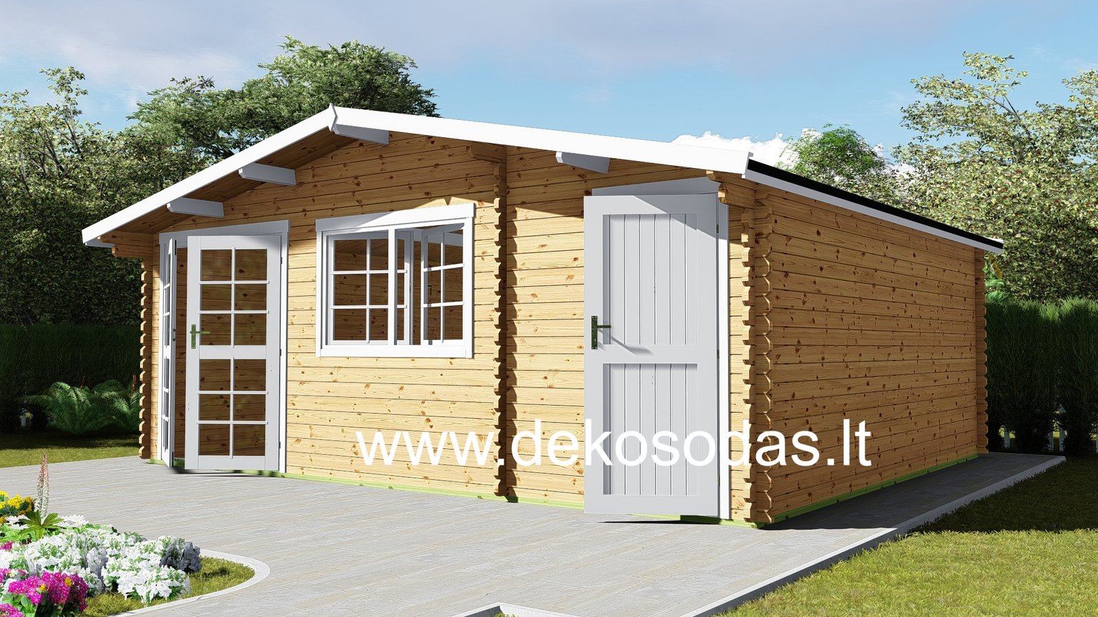 Medinis sodo namas „Minero Grande“ – 600×500 cm, 40 mm - Image 5