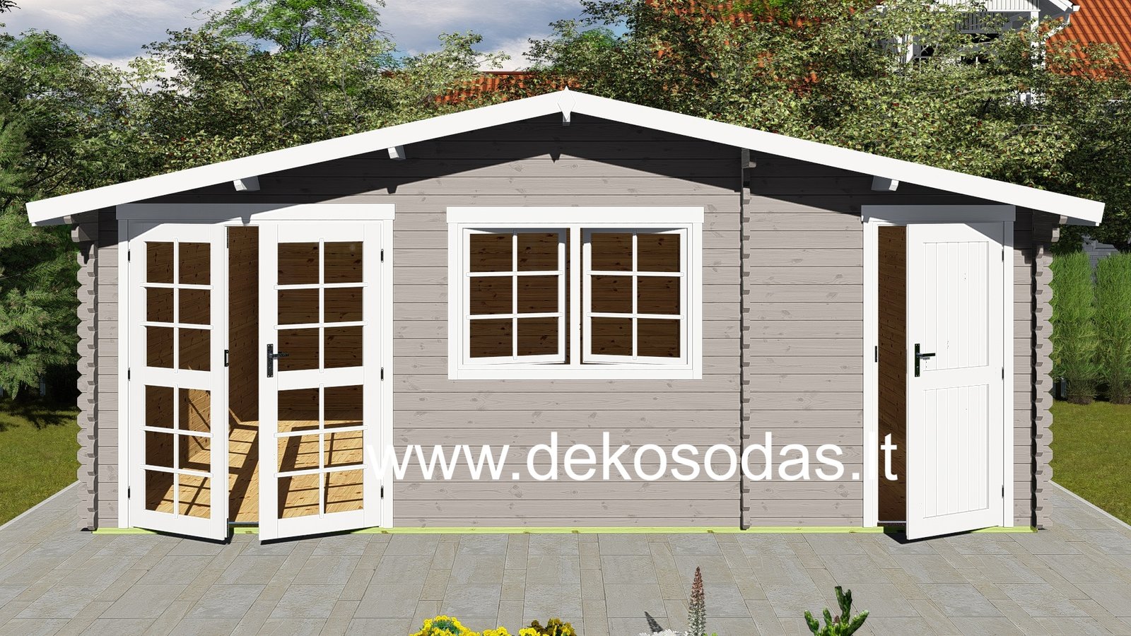 Medinis sodo namas „Minero Grande“ – 600×500 cm, 40 mm - Image 4