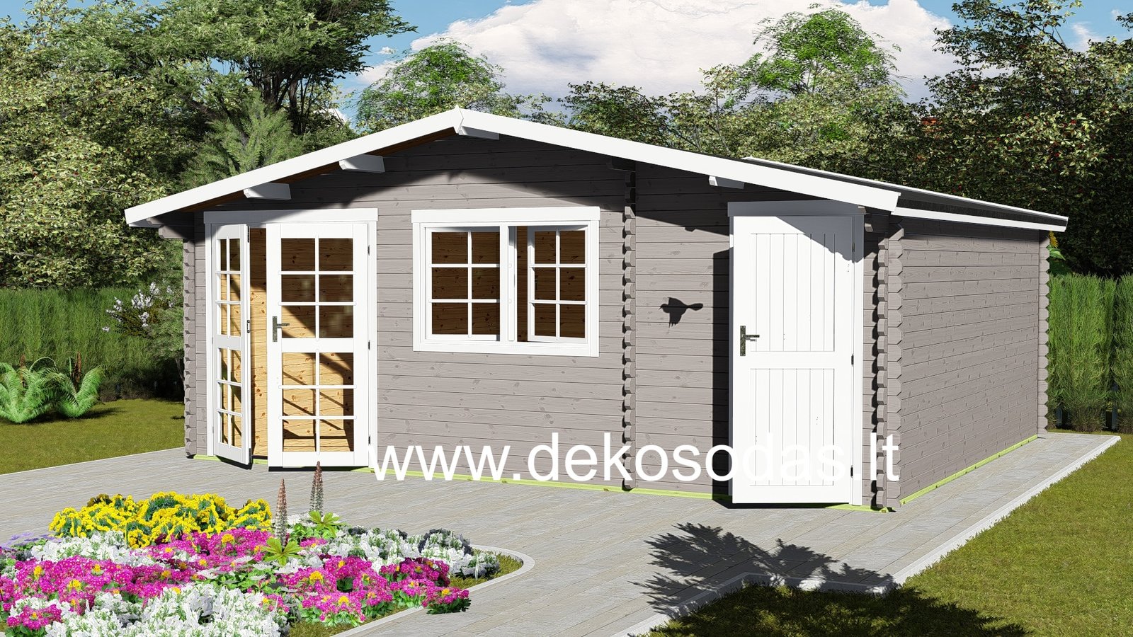 Medinis sodo namas „Minero Grande“ – 600×500 cm, 40 mm - Image 6