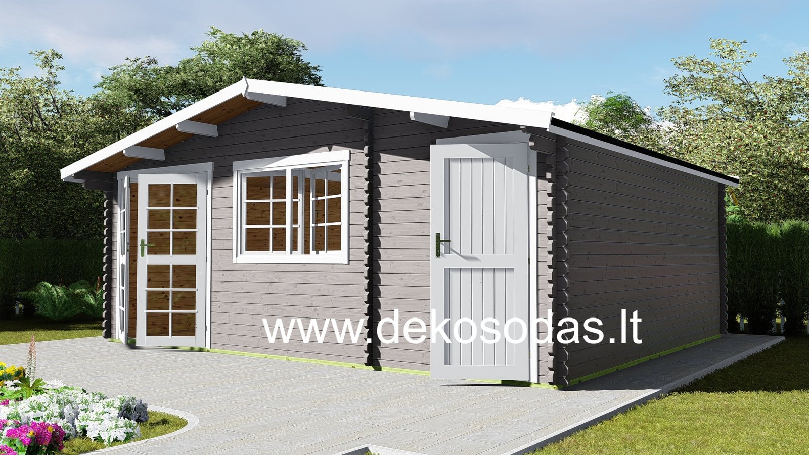 Medinis sodo namas „Minero Grande“ – 600×500 cm, 40 mm - Image 7