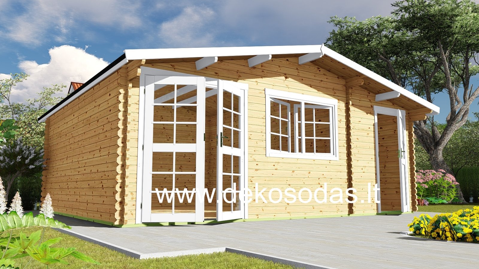 Medinis sodo namas „Minero Grande“ – 600×500 cm, 40 mm - Image 15