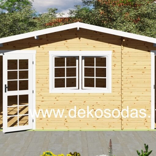 Medinis sodo namas „Minero Grande“ – 600×500 cm, 40 mm