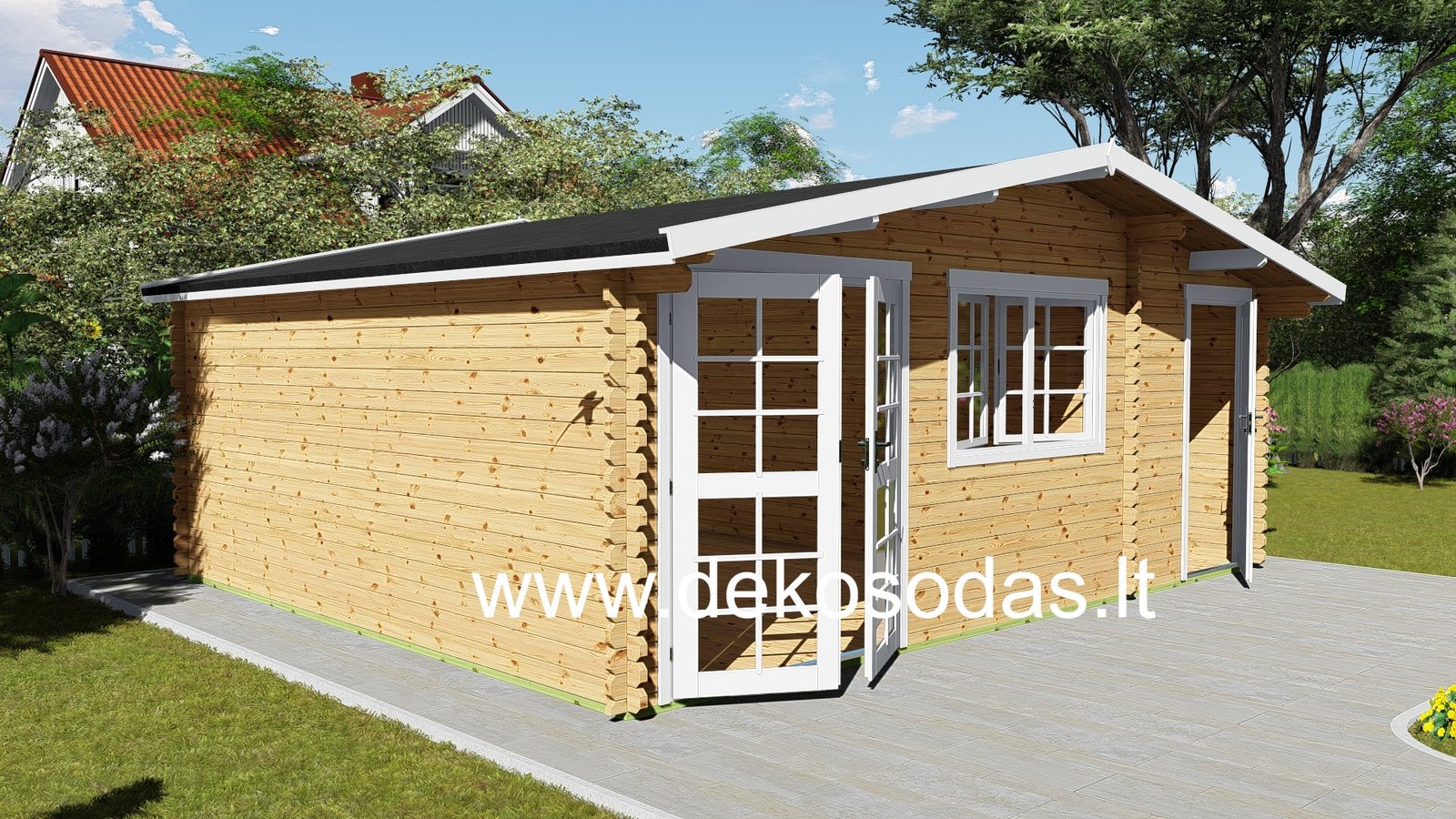 Medinis sodo namas „Minero Grande“ – 600×500 cm, 40 mm - Image 19