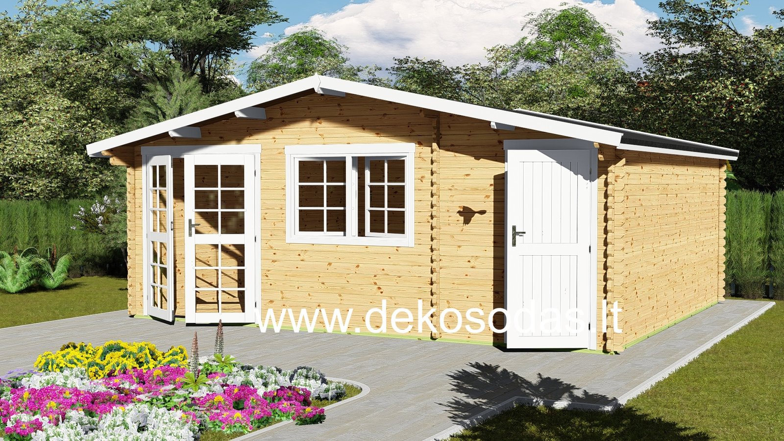 Medinis sodo namas „Minero Grande“ – 600×500 cm, 40 mm - Image 12