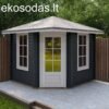 Kampinis sodo namelis 260×260 cm (40 mm) – kompaktiškas medinis namelis