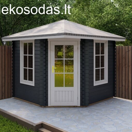 Kampinis sodo namelis 260×260 cm (40 mm) – kompaktiškas medinis namelis