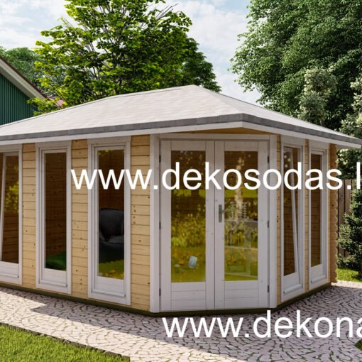 Kampinis sodo namelis 450×300 cm išorėje