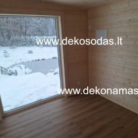 Karkasinė pirtelė 6x3 m. su malkiniu pečiumi