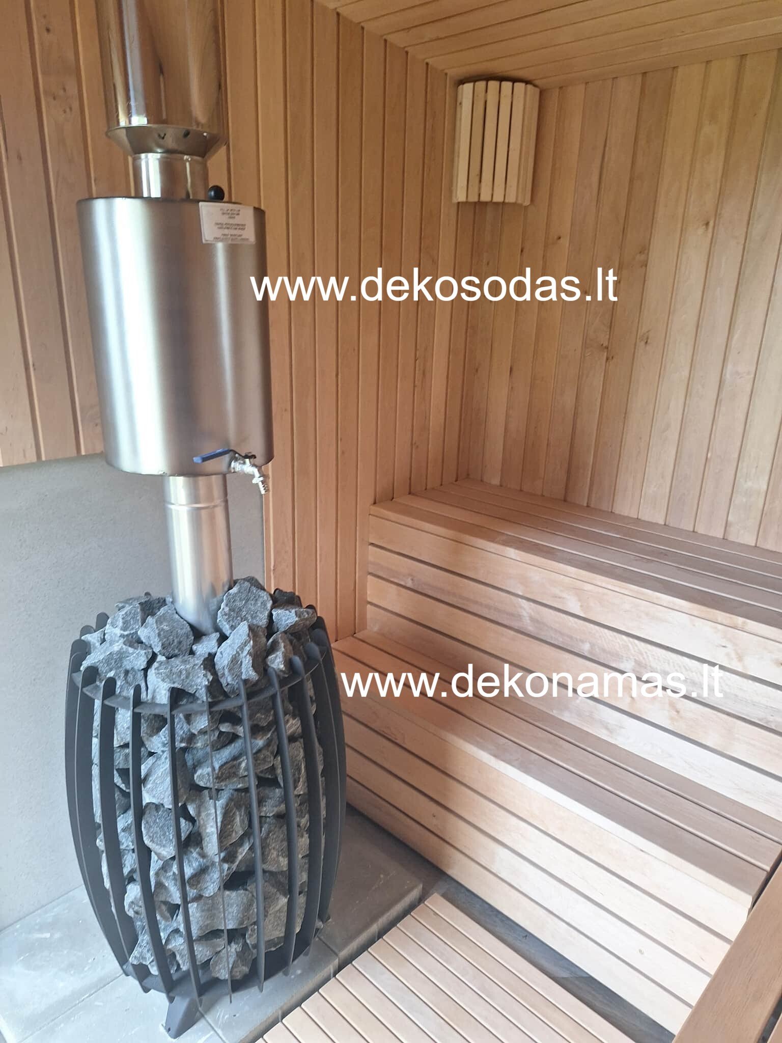 Karkasinė lauko pirtis 6×3 m – jau surinkta, paruošta naudojimui - Image 5