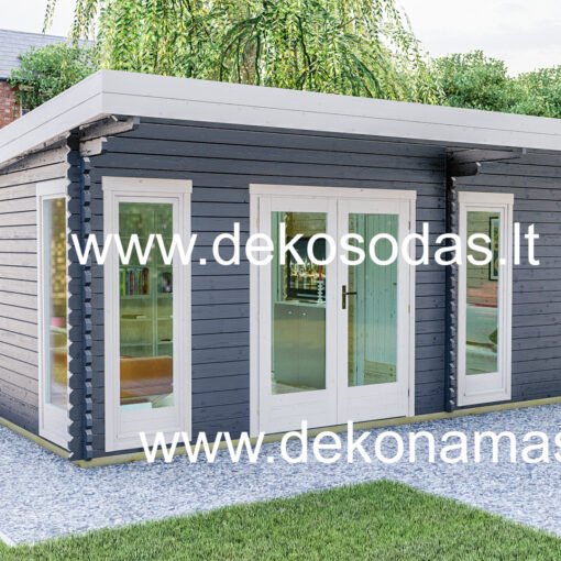 Medinis sodo namelis Vitra Vivero 580×390 cm su trimis patalpomis