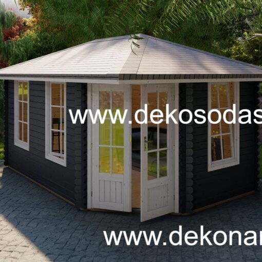 kampinis sodo namelis su langu