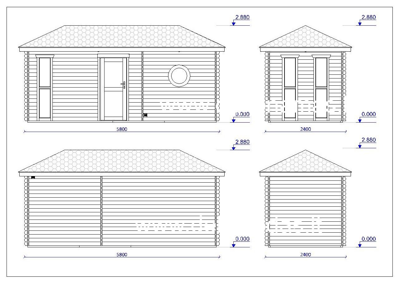 Pirtis „Edenberg“ – 580 × 240 cm, 45 mm sienojai su dviem patalpomis ir prieškambariu - Image 10