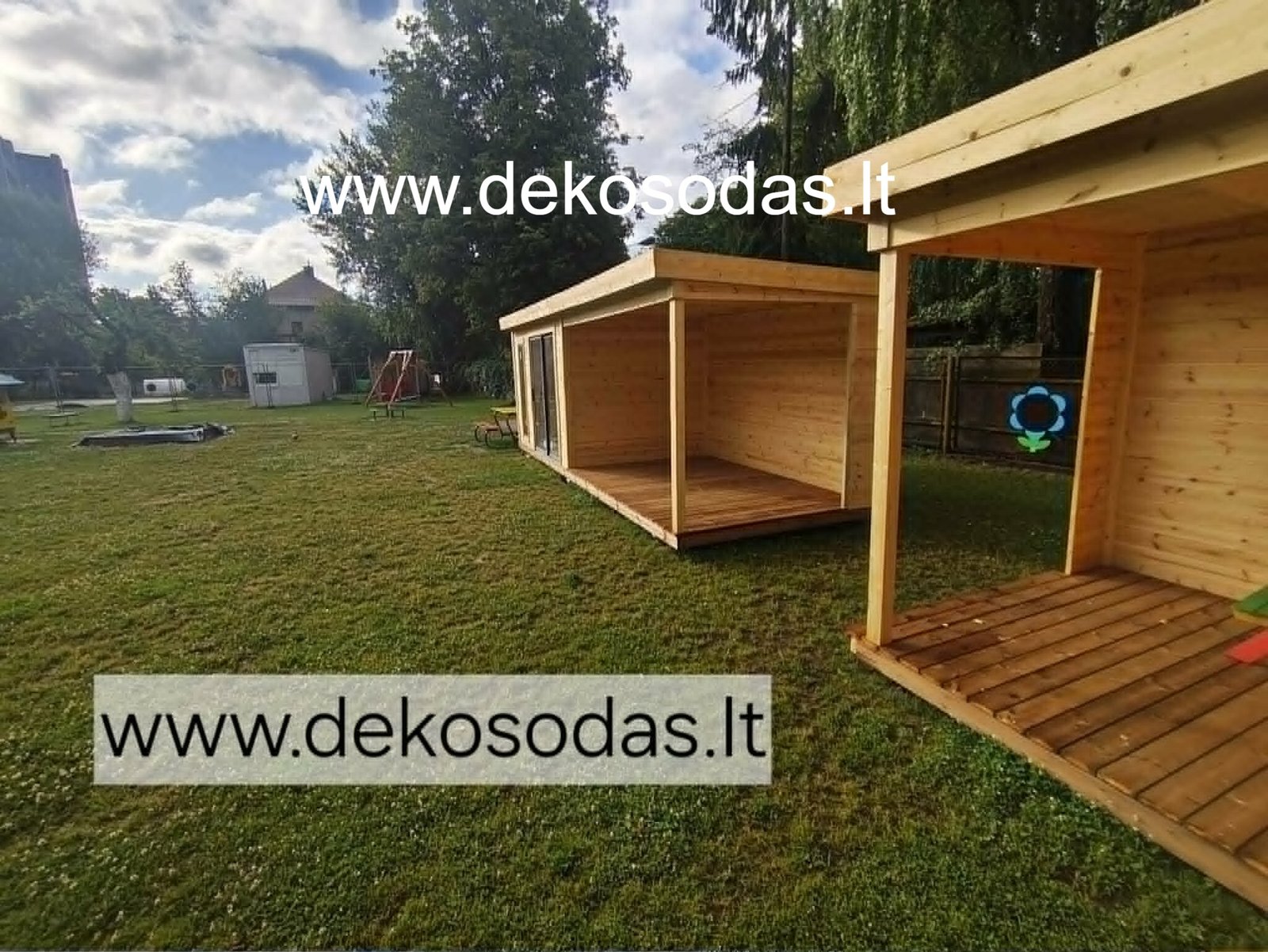 Medinis sodo namelis su stogine FERBANE 360x240 + 280 cm, sienų storis 28 mm - Image 10