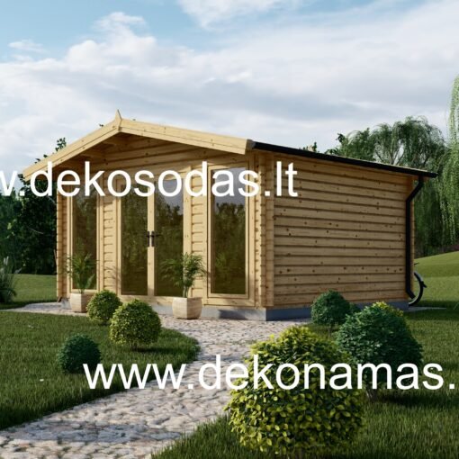 Medinis namelis Kolina 44 mm 4.8x3.95 m 16.5 m2 iš sienojų