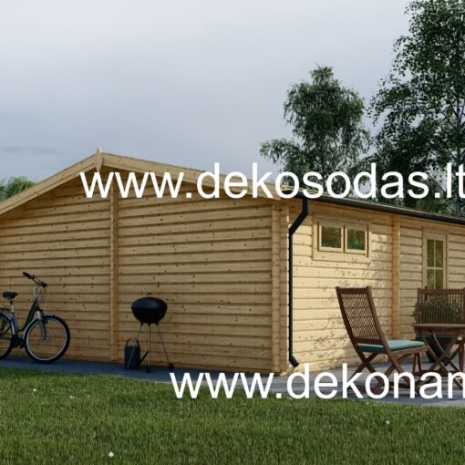 Medinis garažas 5.95x5.95 m Lietuvoje