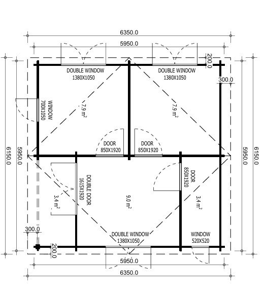 Romena namelis interjeras su vidaus grindimis