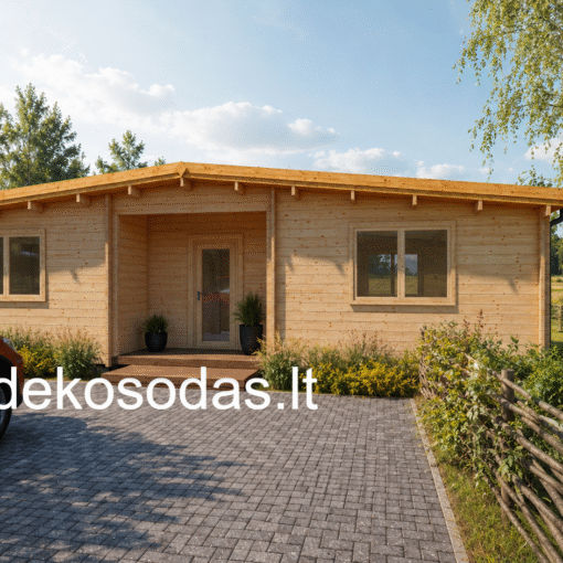 Medinis sodo namelis Ąžuolynas 10,5x6 m 44 mm