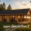Didelis medinis namelis su terasa